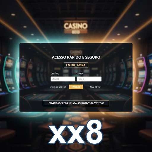 Imagem do aplicativo cassino do xx8 em um smartphone